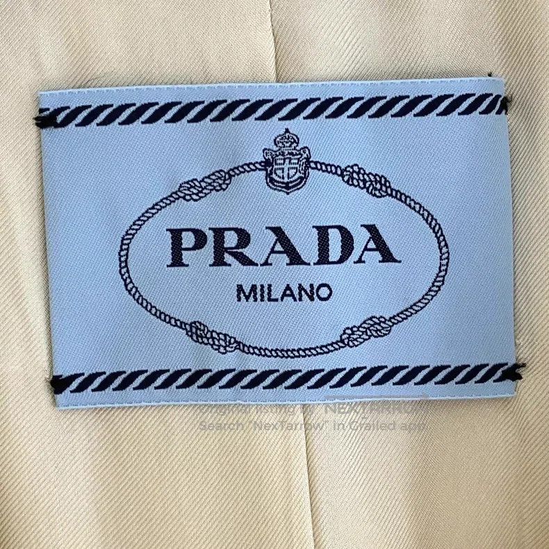 Prada Prada Beige wool lapel double-breasted long-sleeved coat Size XS / US 0-2 / IT 36-38 - 5 Thumbnail