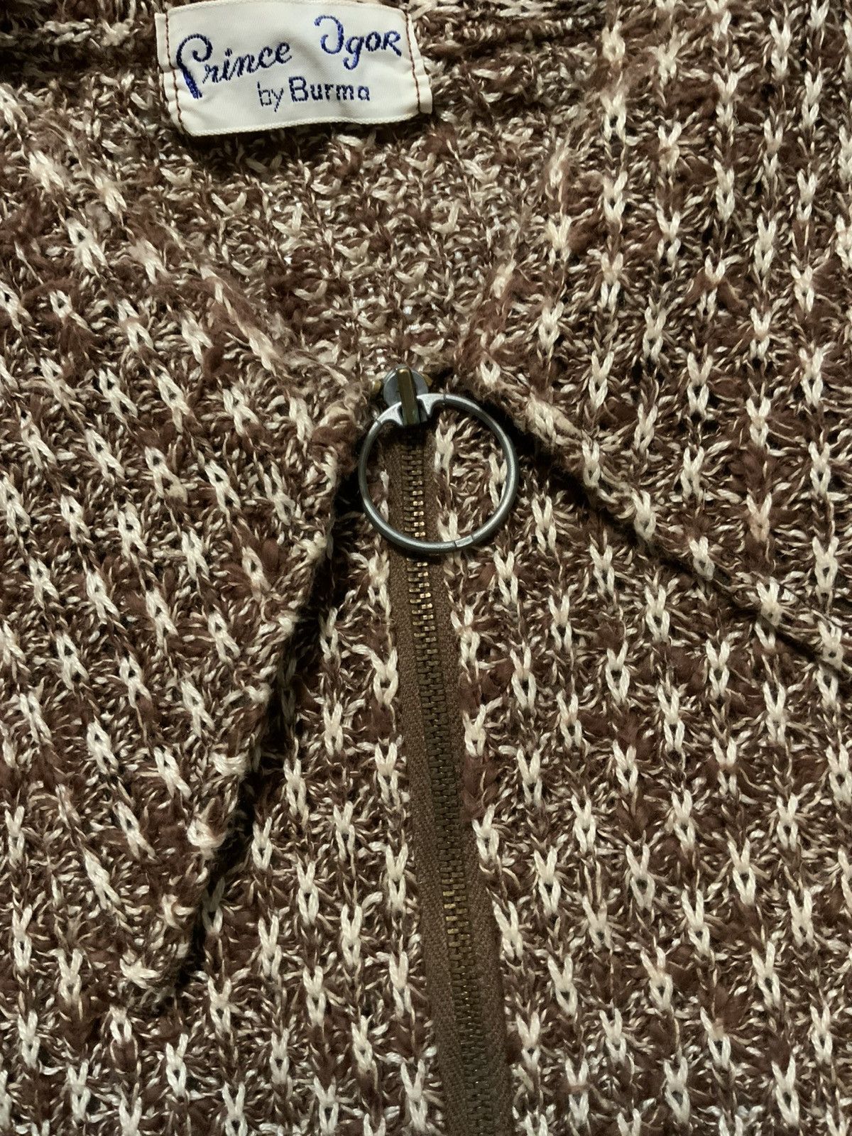 Vintage VTG 60s 70s Prince Igor Burma Knit Circle Zip Disco Sweater Size US M / EU 48-50 / 2 - 8 Thumbnail