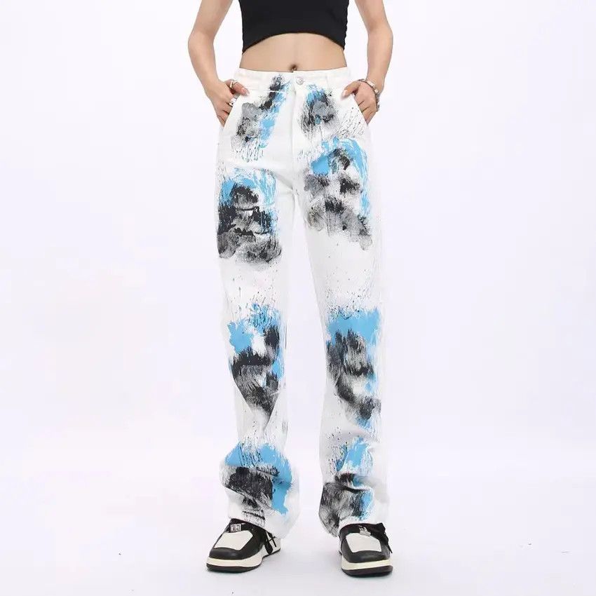 Designer × Japanese Brand Vintage Hip Hop Streetwear Loose Casual Jeans Size US 32 / EU 48 - 1 Thumbnail