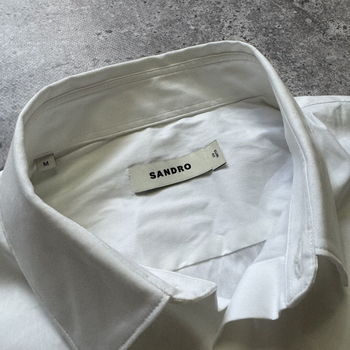 Sandro SANDRO Pleated Shirt Mens Button Up Size US M / EU 48-50 / 2 - 2 Thumbnail