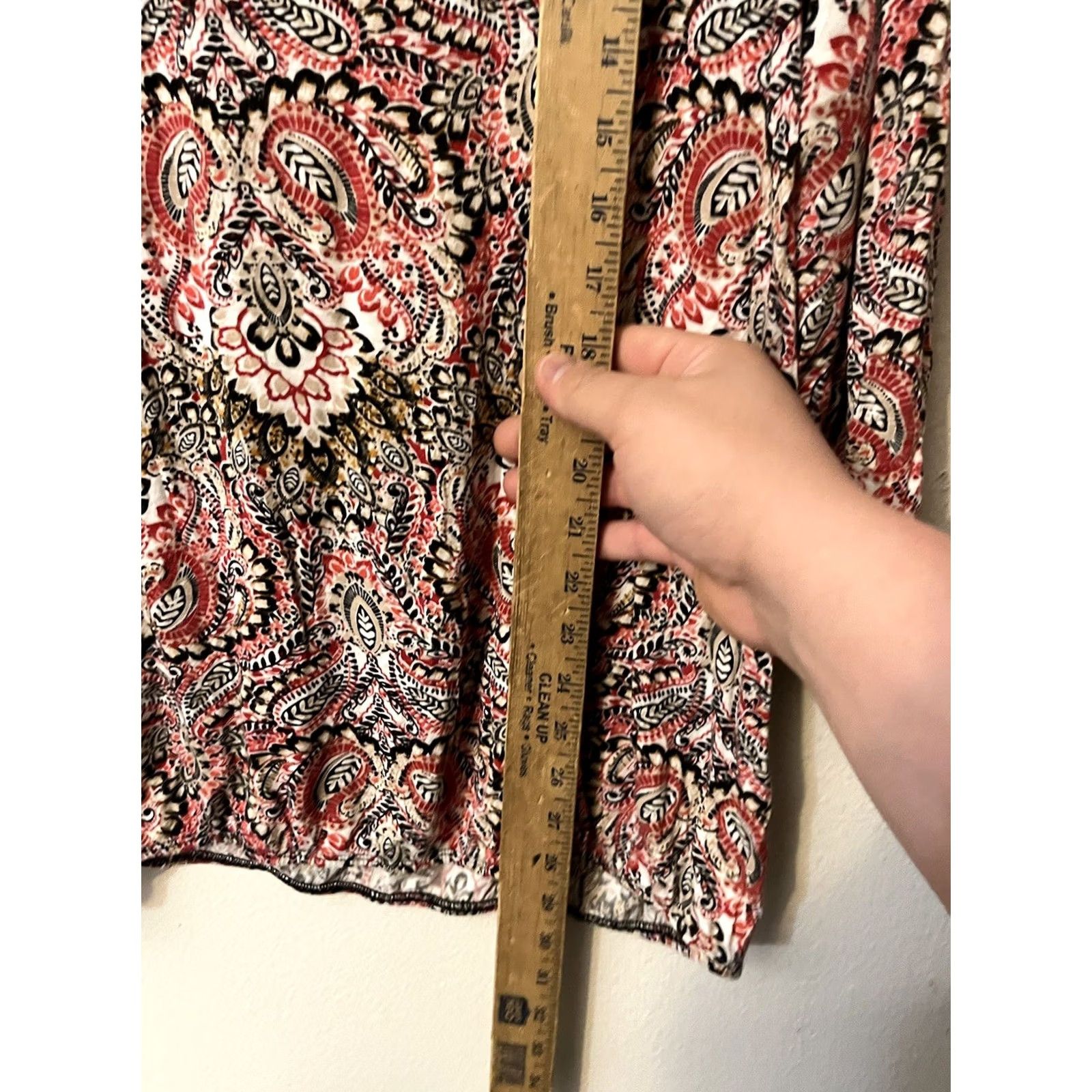Croft & Barrow - Keep exact spelling and capitalization - Croft & Barrow, Womens, 3/4 Sleeve, Cotton, Paisley, Floral, Multicolor, Shirt, XL Size XL / US 12-14 / IT 48-50 - 4 Thumbnail