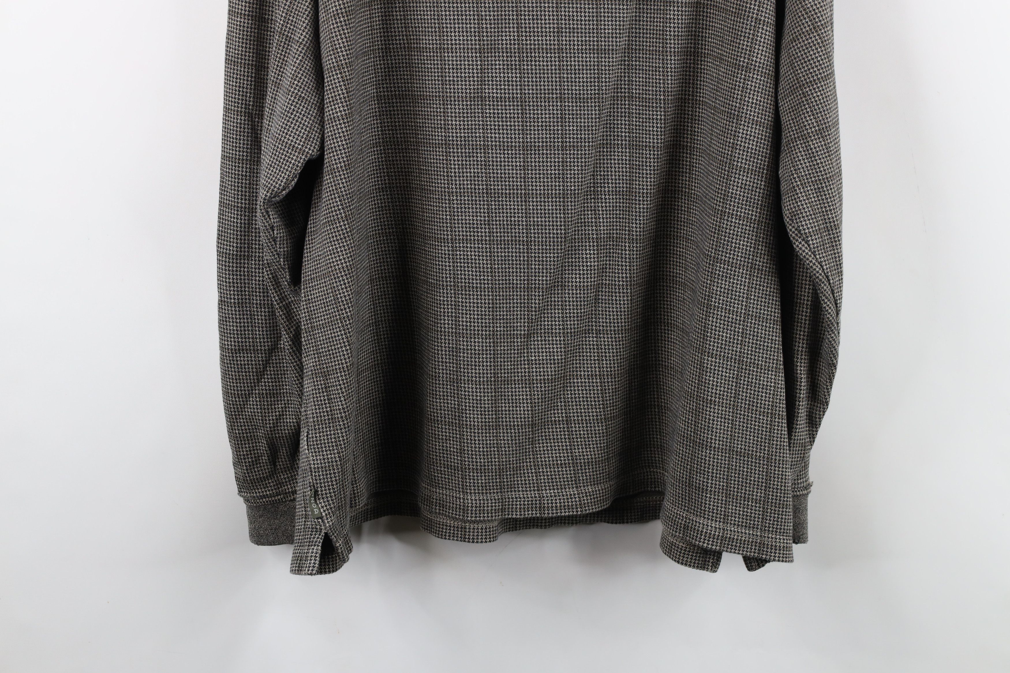 Vintage Vintage 90s Streetwear Houndstooth Long Sleeve Rugby Polo Size US XL / EU 56 / 4 - 14 Thumbnail