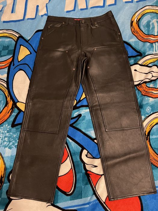 Supreme Supreme Leather Double Knee Painter Pant | Grailed