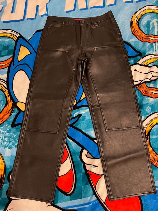 Supreme Supreme Leather Double Knee Painter Pant | Grailed