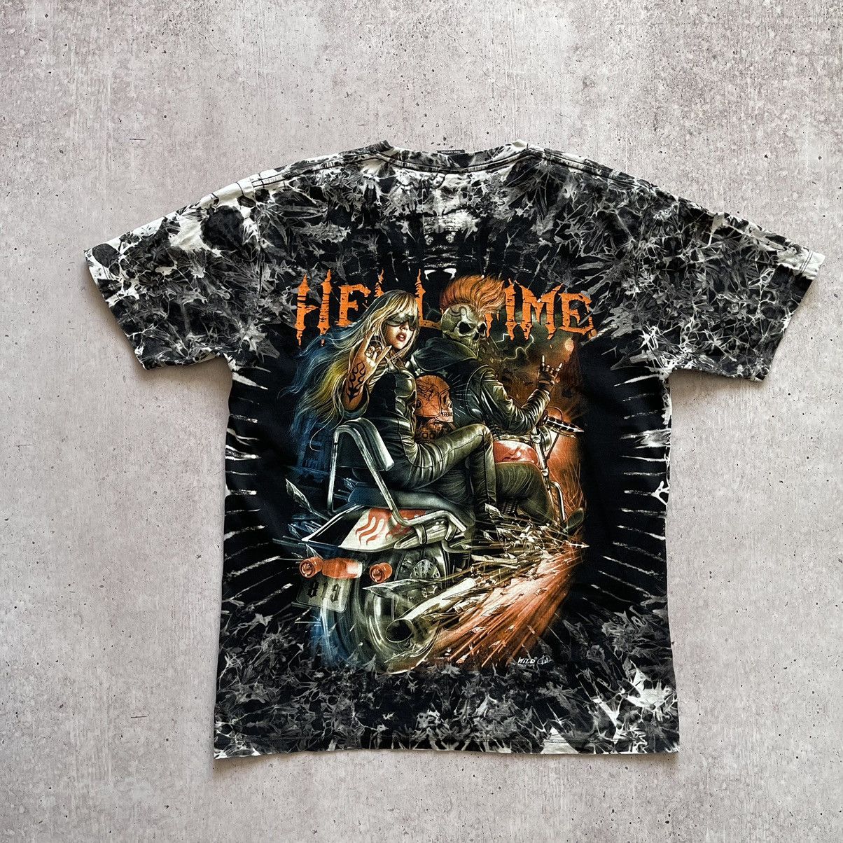 Vintage Vintage Hell Time wild rock girl Harley Davidson tai dai Size US XL / EU 56 / 4 - 7 Thumbnail