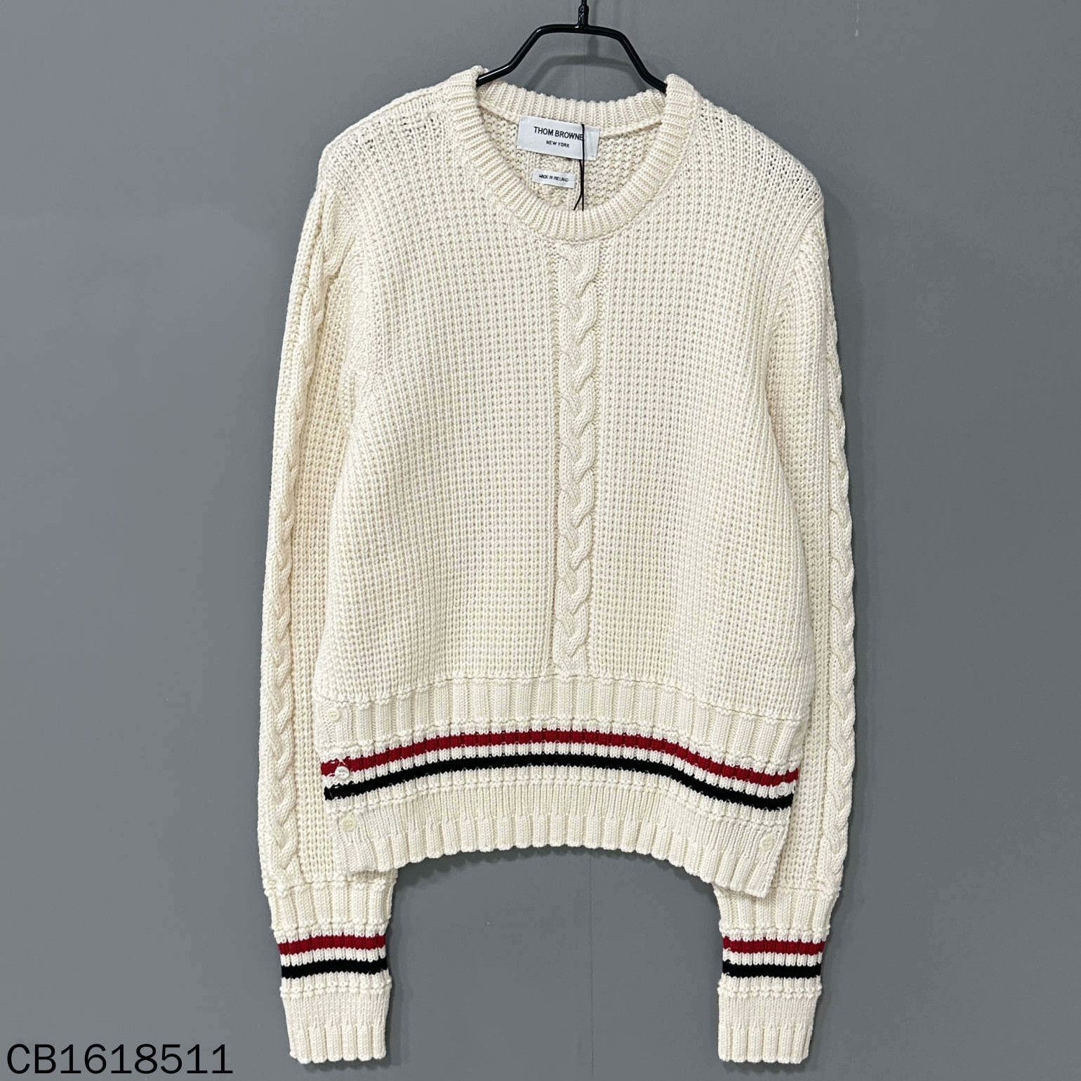 Thom Browne Thom Browne Knit Striped Brown Sweater S Women Size S / US 4 / IT 40 - 1 Thumbnail