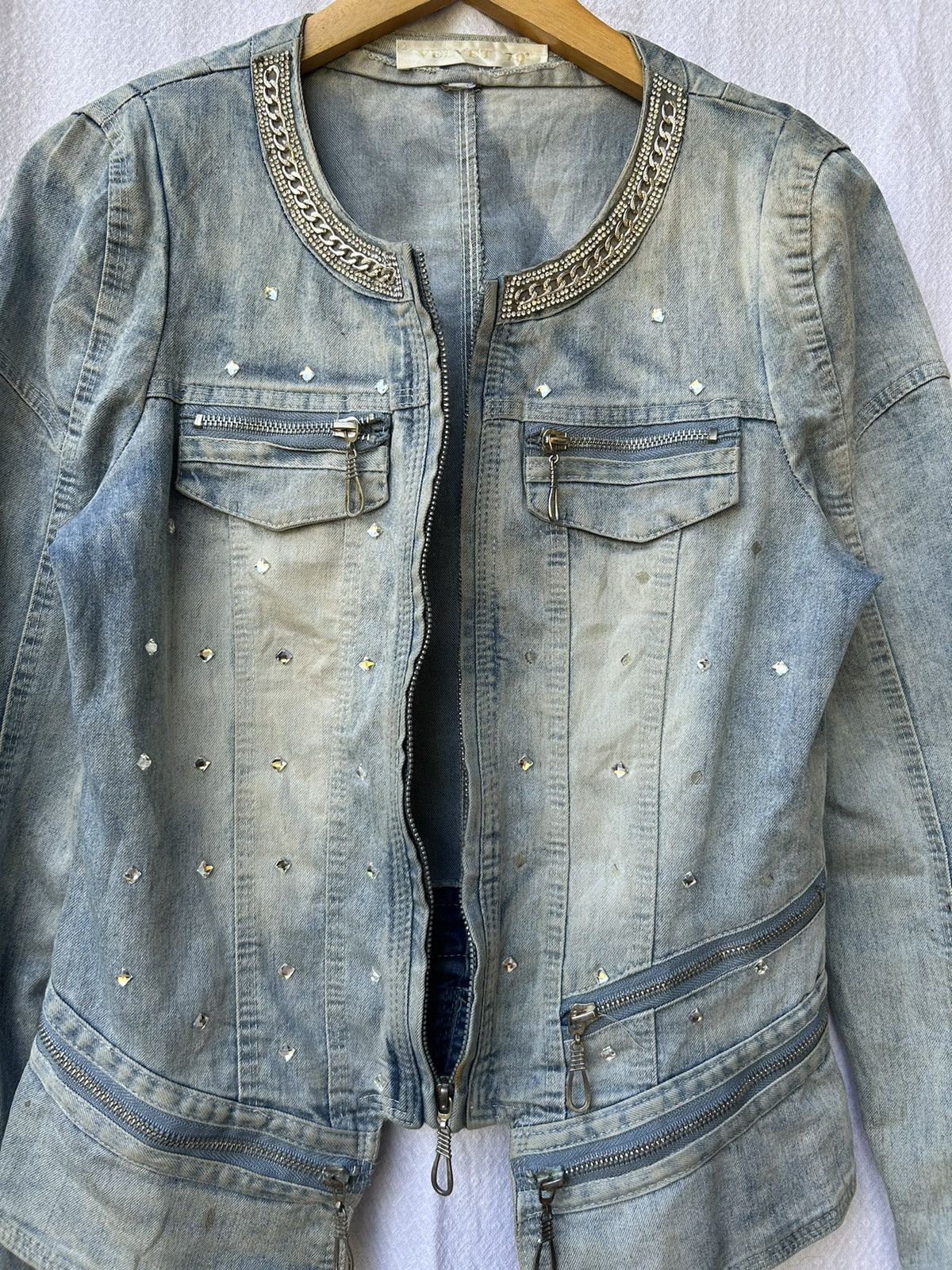 Japanese Brand 💸BINDINGOFFER💸Velvet japanese style denim multizip goa kmrii Size US S / EU 44-46 / 1 - 5 Thumbnail