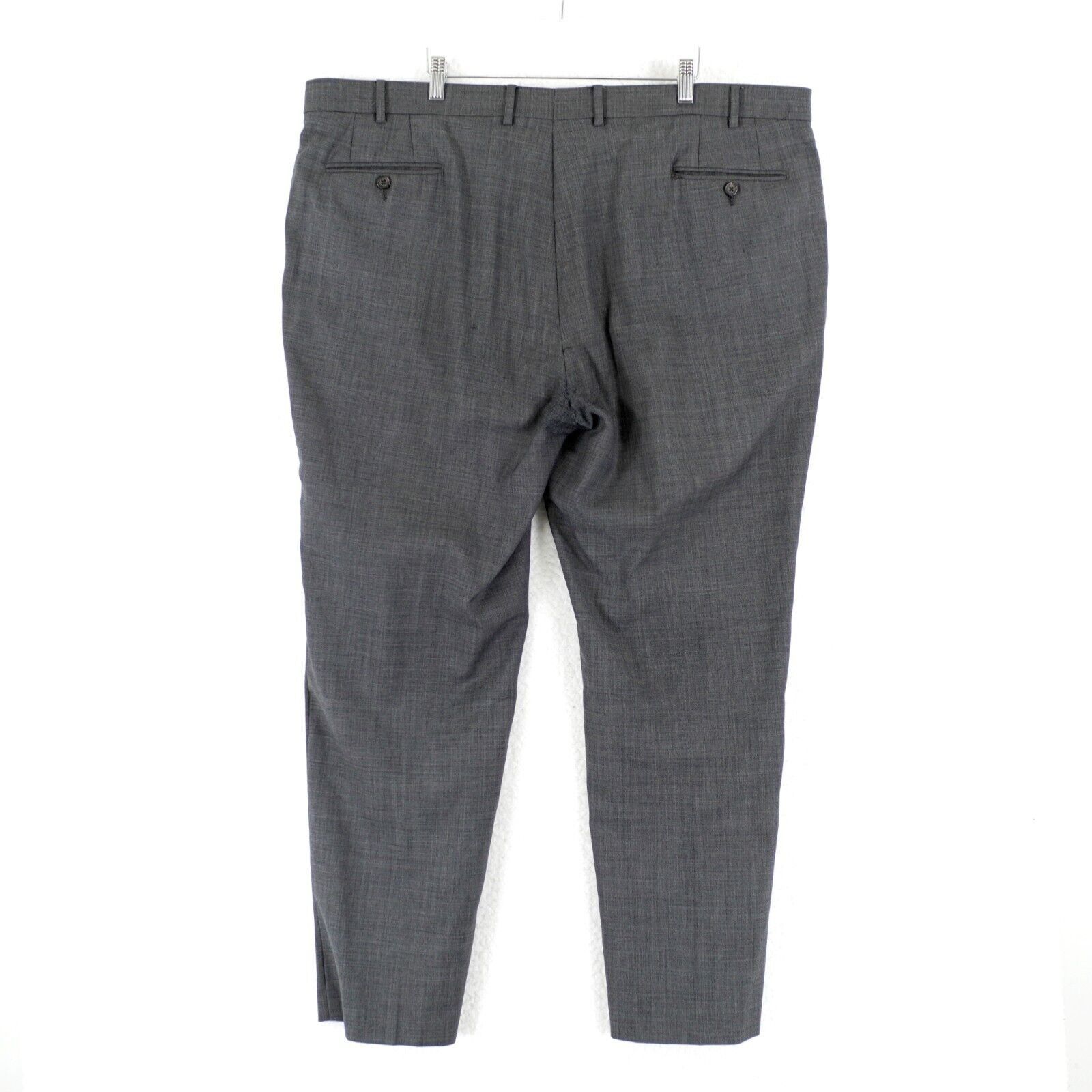 Lauren Ralph Lauren DAMAGED Lauren Ralph Lauren Gray Blue Shakskin Wool Flat Fro Size 44R - 7 Thumbnail