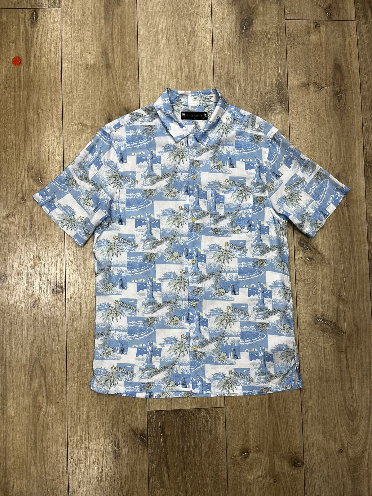 Other 🔴 Allsaints Sayonara Viscose Short Sleeve Hawaiian Shirt Size US M / EU 48-50 / 2 - 4 Thumbnail