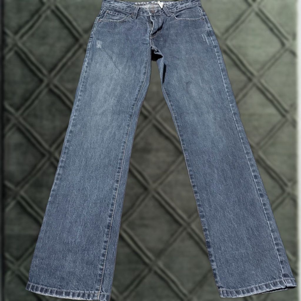 Guess VINTAGE Guess Jeans Wide-Leg Men 32 Blue Denim Dark Wash Zip-Fly 90s Mens Jeans Size US 32 / EU 48 - 1 Thumbnail