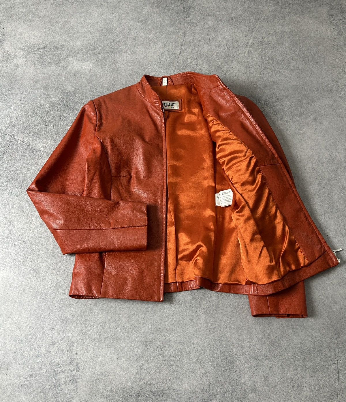 Vera Pelle Helline orange jacket women’s genuine leather Size S / US 4 / IT 40 - 3 Thumbnail