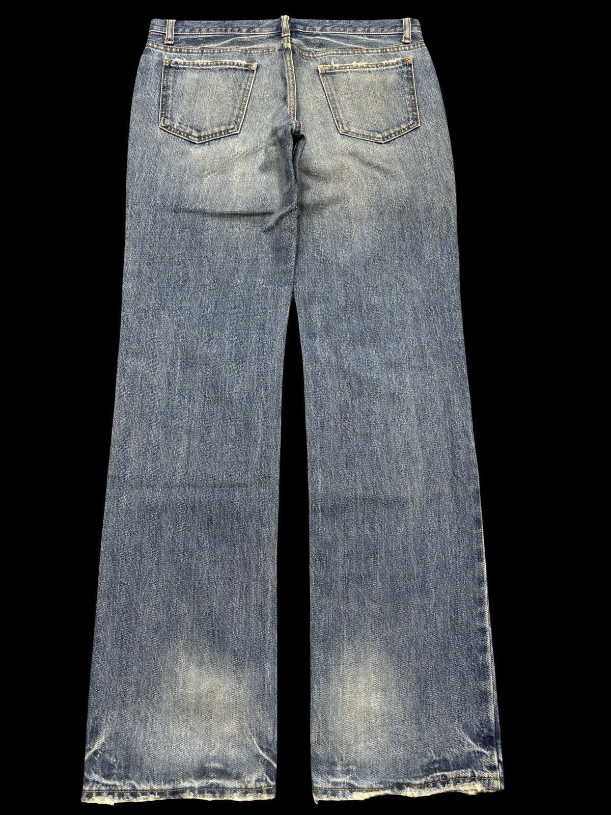 Japanese Brand 💥Vintage LOUNGE LIZARD Japan Crash Distressed Denim F679 Size US 33 - 2 Thumbnail