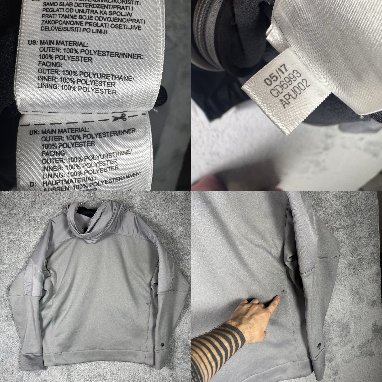 Adidas Adidas James Harden Hoodie Mens Large Shooting Warmup Zip Adapt MVP Sweatshirt Size US XL / EU 56 / 4 - 9 Thumbnail