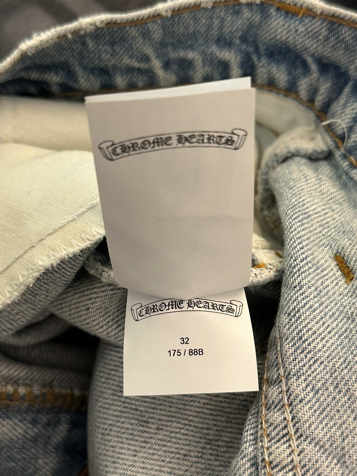 Chrome Hearts KIM KARDASHIAN CHROME HEARTS 1-1 PATCH JEANS 29 30 31 Size US 32 / EU 48 - 8 Thumbnail