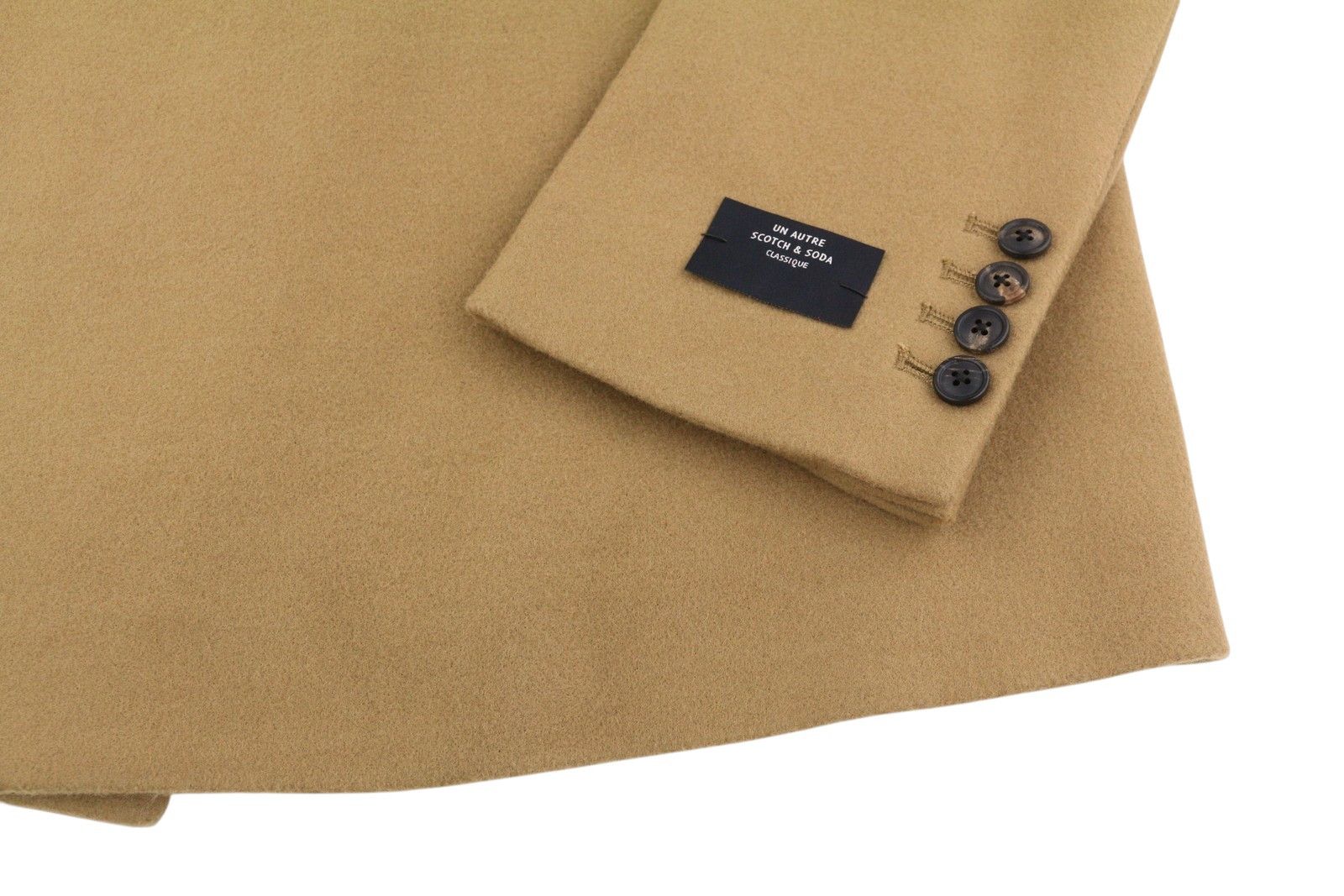 Scotch & Soda M Brown Double Breasted Peak Lapel Coat 88479 Size US M / EU 48-50 / 2 - 6 Thumbnail