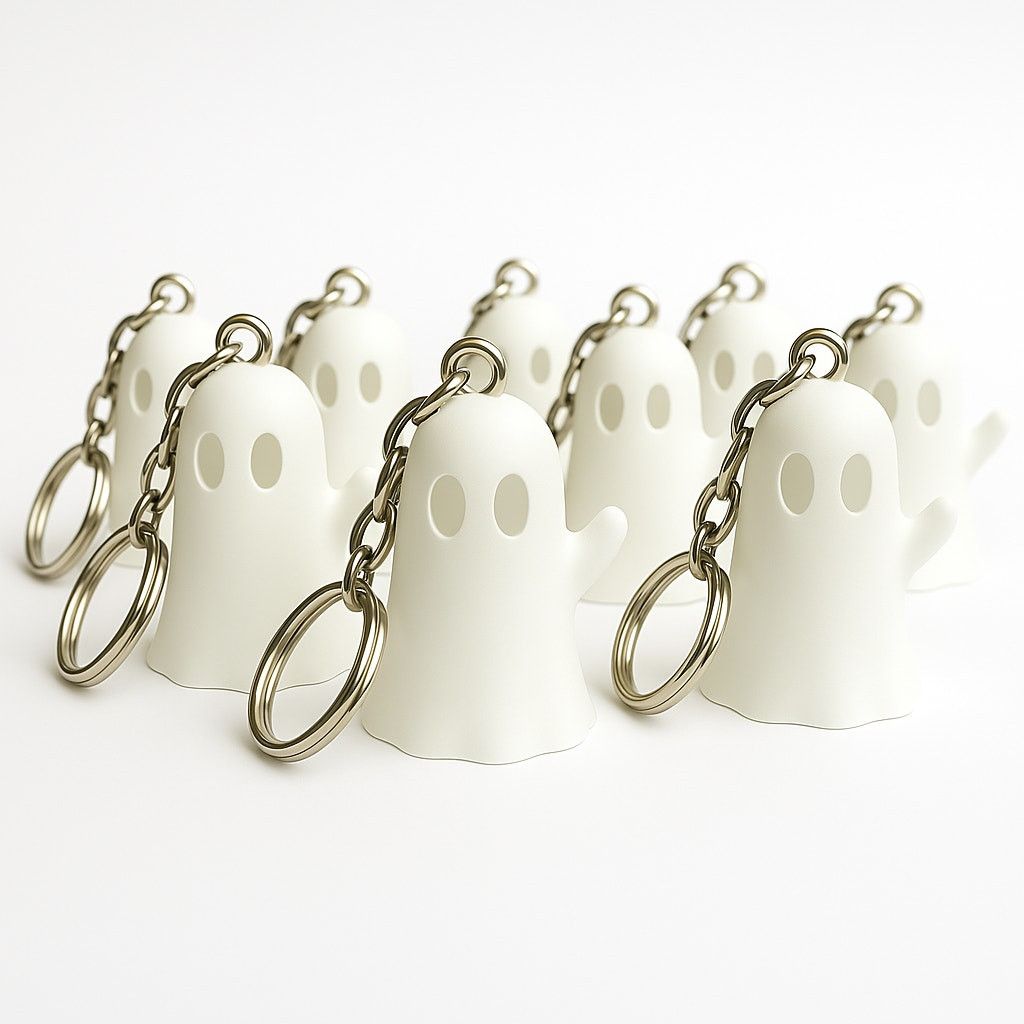 Other 3D Printed Ghost Funny Keychain White Ghost Design Chain Size ONE SIZE - 1 Thumbnail