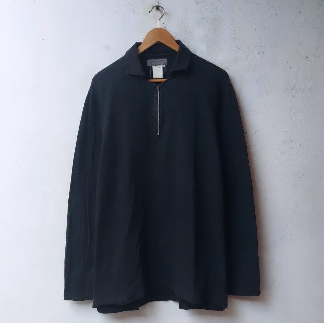 Designer Vtg Yohji Yamamoto Pour Homme Half Zip Size US M / EU 48-50 / 2 - 1 Thumbnail