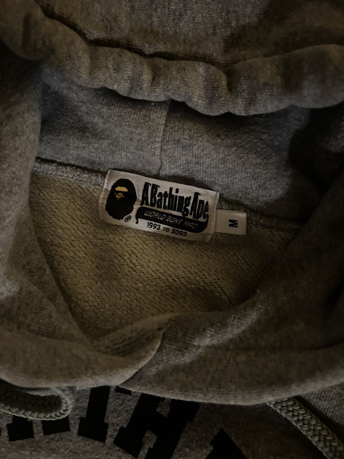 Bape Authentic BAPE A Bathing Ape Grey Pullover Hoodie Size US M / EU 48-50 / 2 - 4 Thumbnail