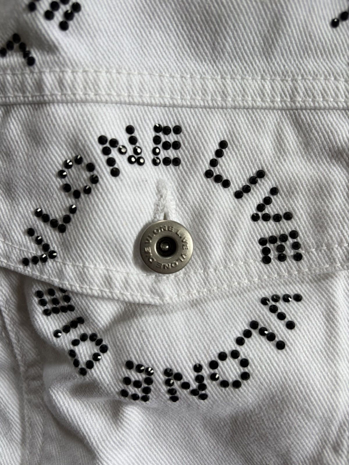 Vlone VLONE Men’s White/Black Jacket Rhinestone (unreleased) Size US M / EU 48-50 / 2 - 6 Thumbnail