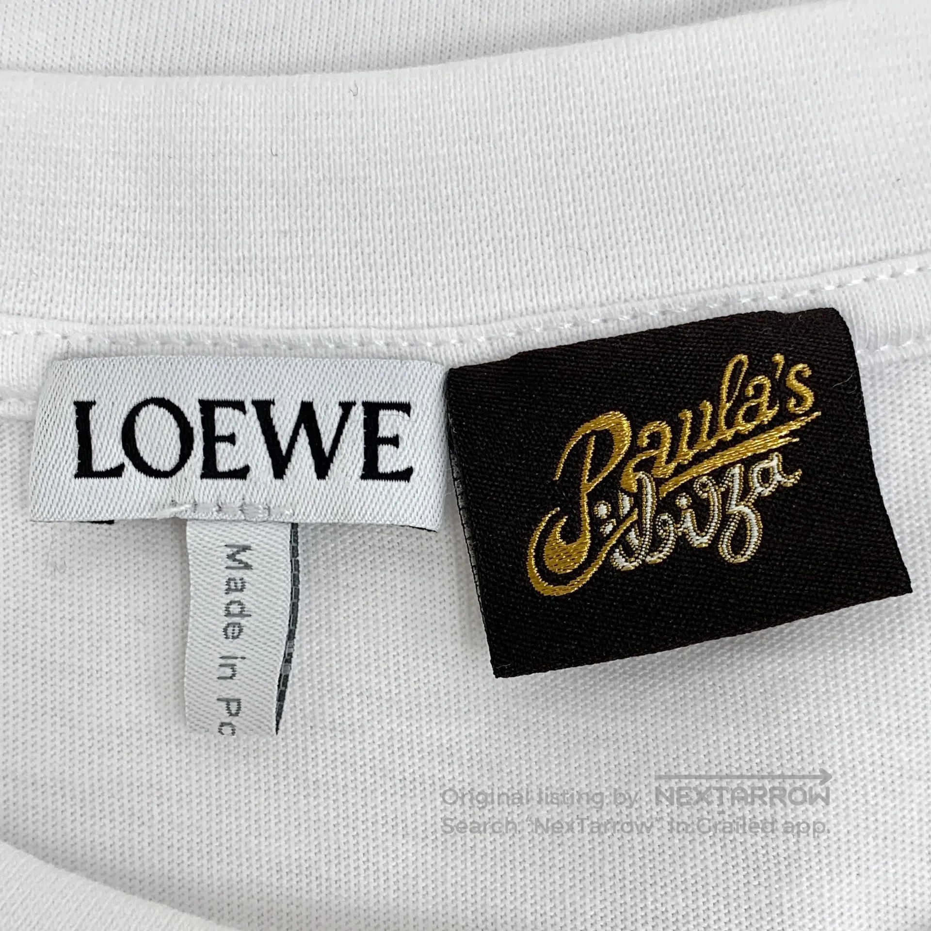 Loewe Loewe White logo flock cotton round neck short sleeve T-sh Size US S / EU 44-46 / 1 - 5 Thumbnail
