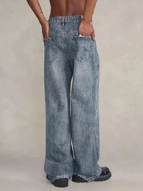 Japanese Brand VIBE Street Hip Hop Y2K Washed Faded Flared Jeans Size US 30 / EU 46 - 3 Thumbnail
