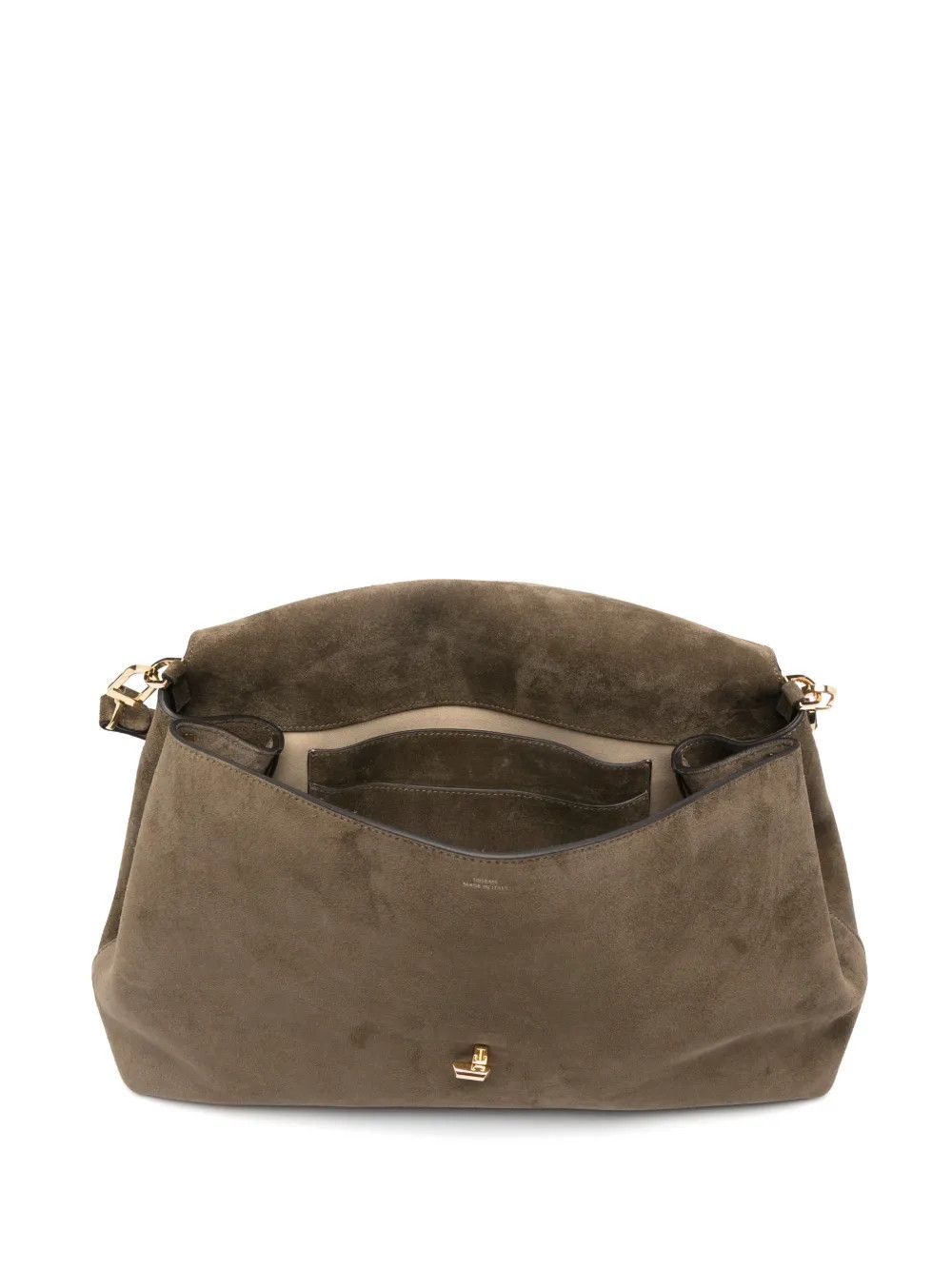 Toteme os11x0726 Size: OS / T-Lock Suede Satchel Bag in Dark Taupe Size ONE SIZE - 4 Thumbnail
