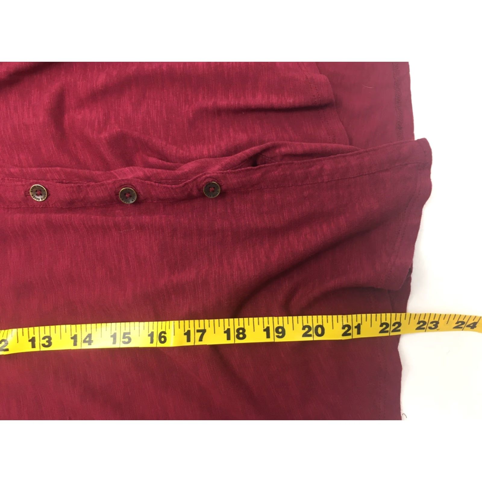 Eddie Bauer Eddie Bauer Shirt Women's XS Maroon Long Sleeve Tie Knot Button Down Pullover Top Regular Fit Knit Cotton Blend Maroon XS Womens Like New Size XS / US 0-2 / IT 36-38 - 6 Thumbnail