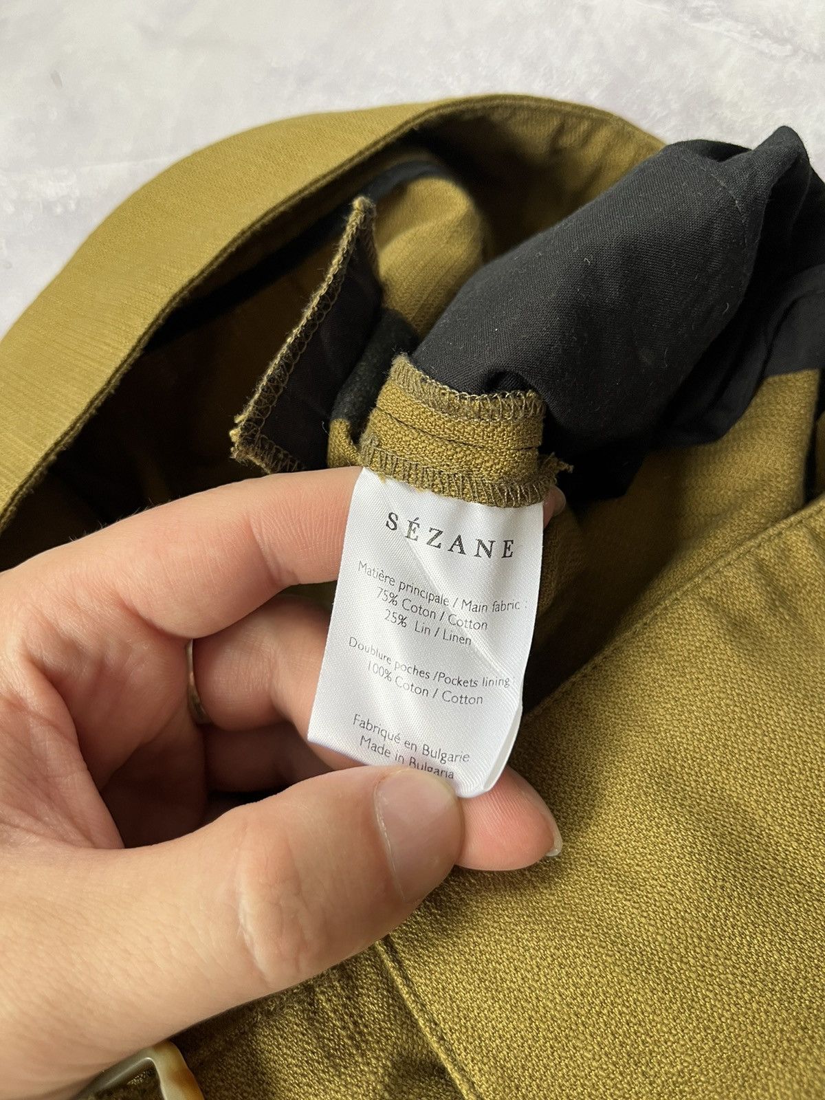Sezane Sézane Cotton/Linen Belted Trousers Pants Size 36 Size 26" / US 2 / IT 38 - 7 Thumbnail