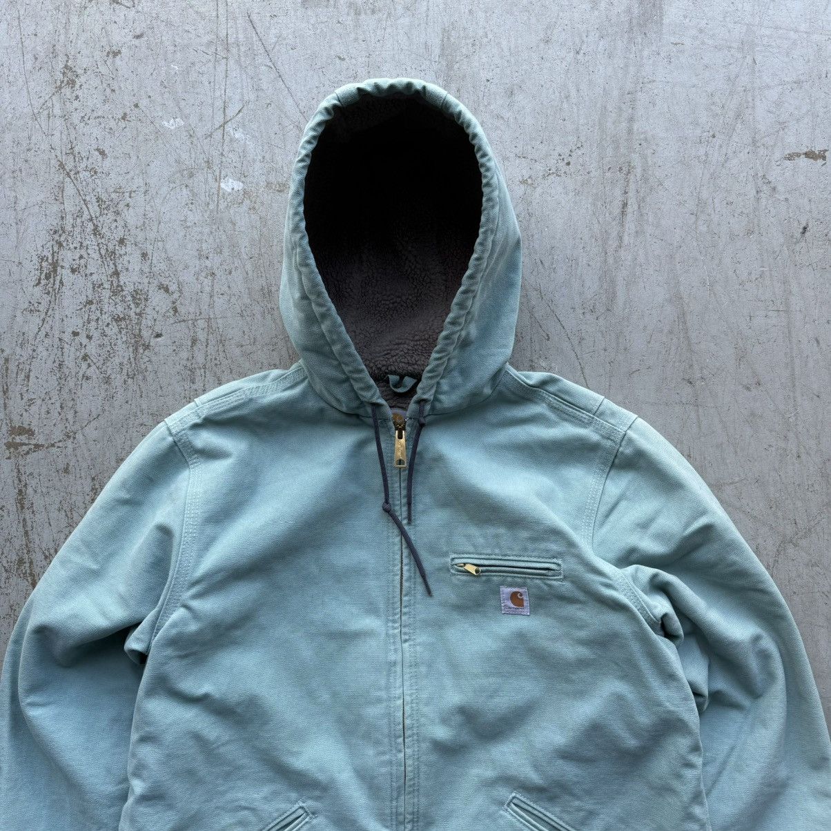Carhartt × Vintage Carhartt Mint Pistachio Faded Distressed Jacket Hooded Size US L / EU 52-54 / 3 - 2 Thumbnail