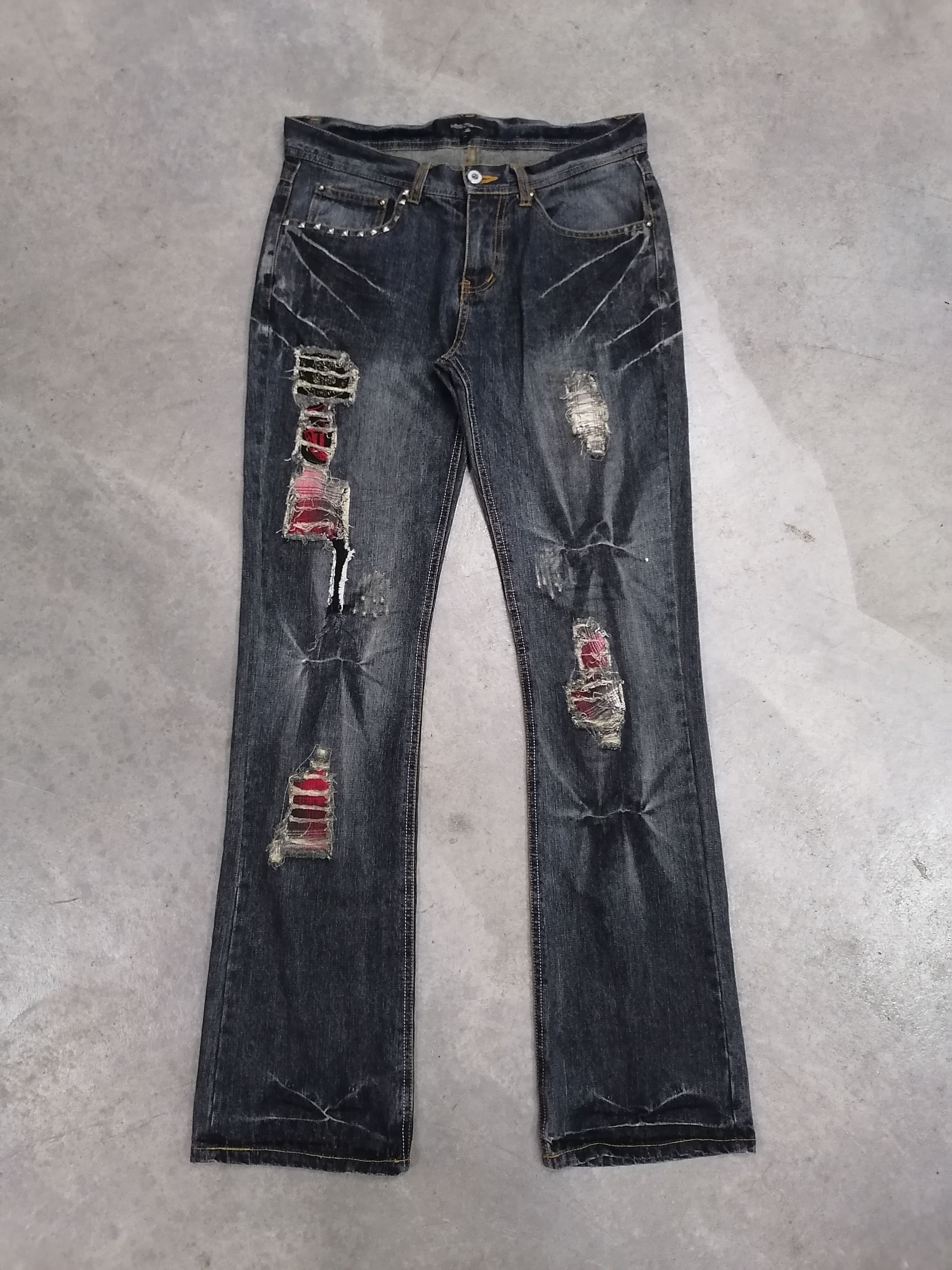 14th Addiction × If Six Was Nine × In The Attic In The Attic Homme Distressed Denim Pants Size US 31 - 2 Thumbnail