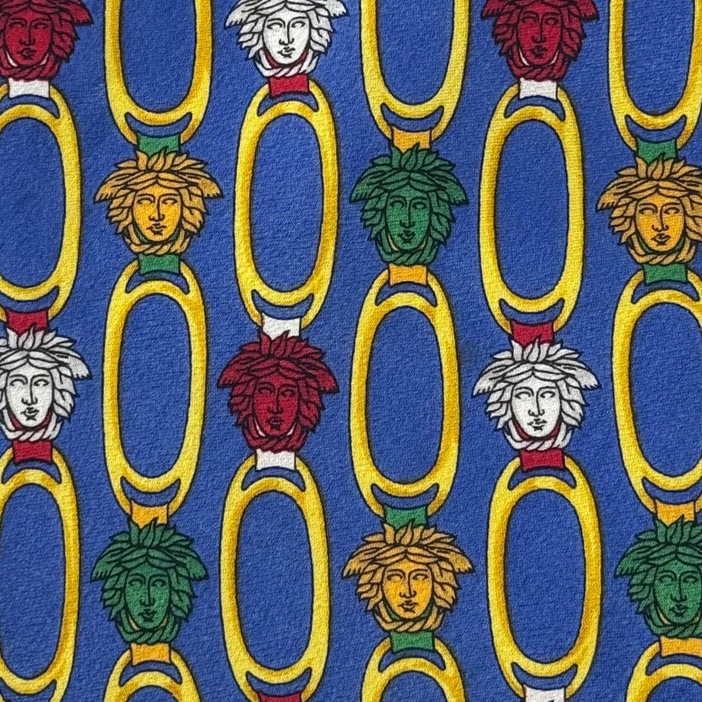 Versace Versace Blue Medusa Tie Size ONE SIZE - 2 Thumbnail
