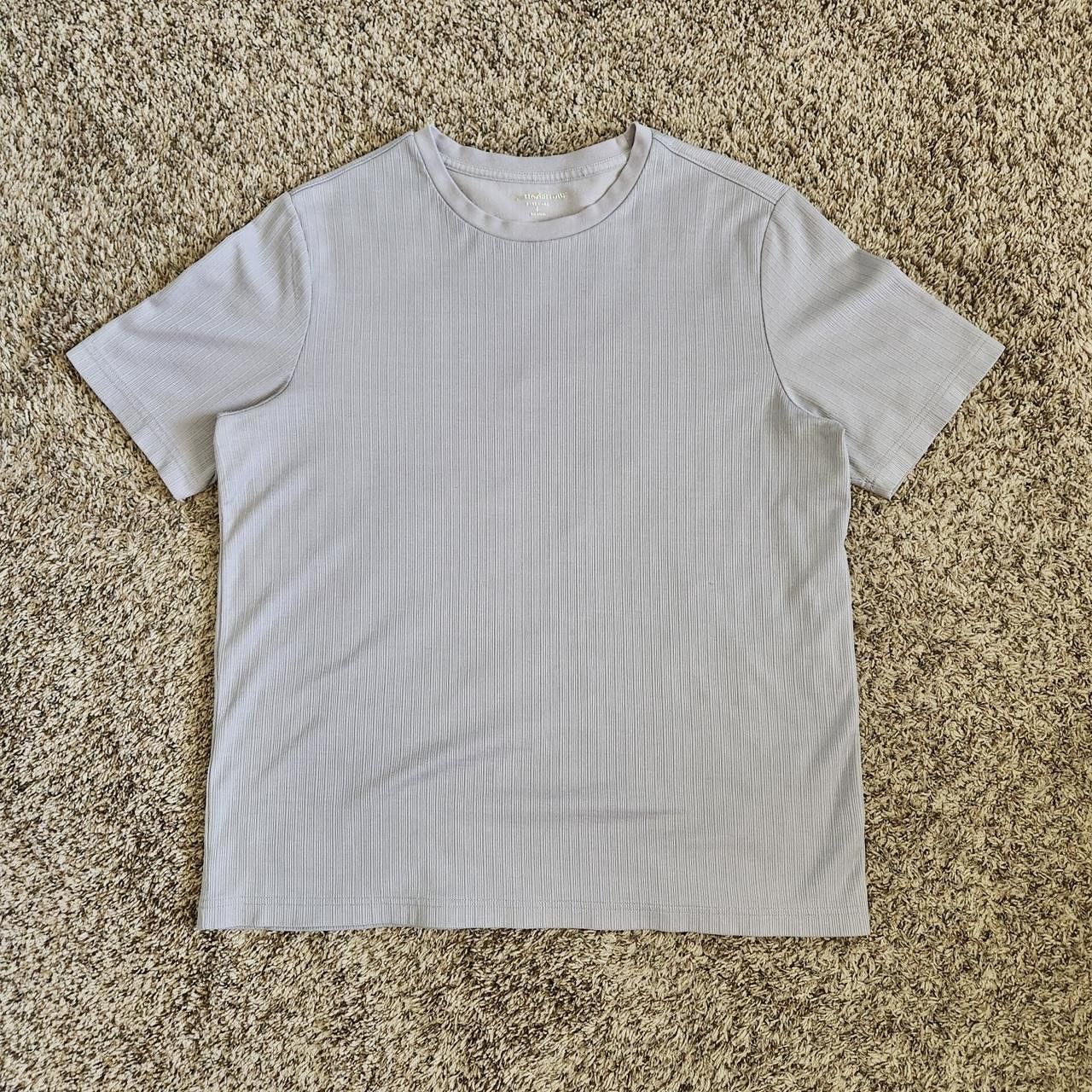 Croft & Barrow Croft & Barrow Blank Textured T-Shirt Striped Lavender Size US L / EU 52-54 / 3 - 1 Thumbnail