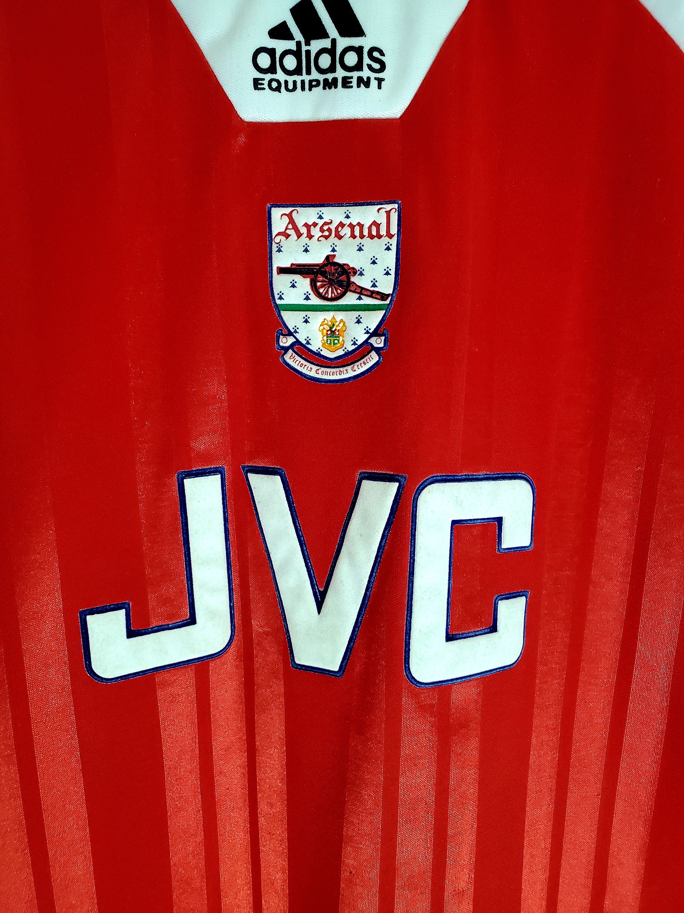 Adidas Authentic 1992-1994 Arsenal Home Football Shirt JVC Adidas M Size US M / EU 48-50 / 2 - 3 Thumbnail