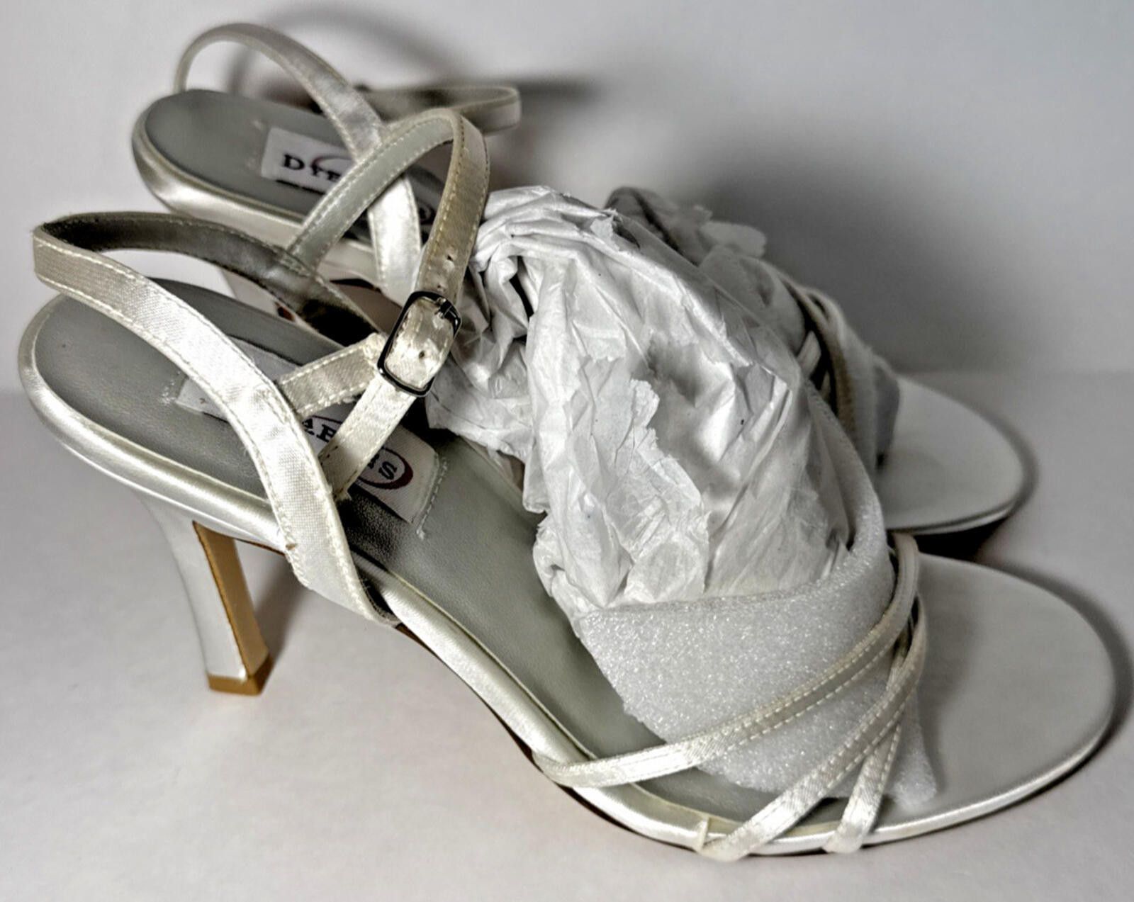 Other Dyeables Ankle Loop Satin Buckle Slingback Sandals Satin Size US 7.5 / IT 37.5 - 1 Thumbnail