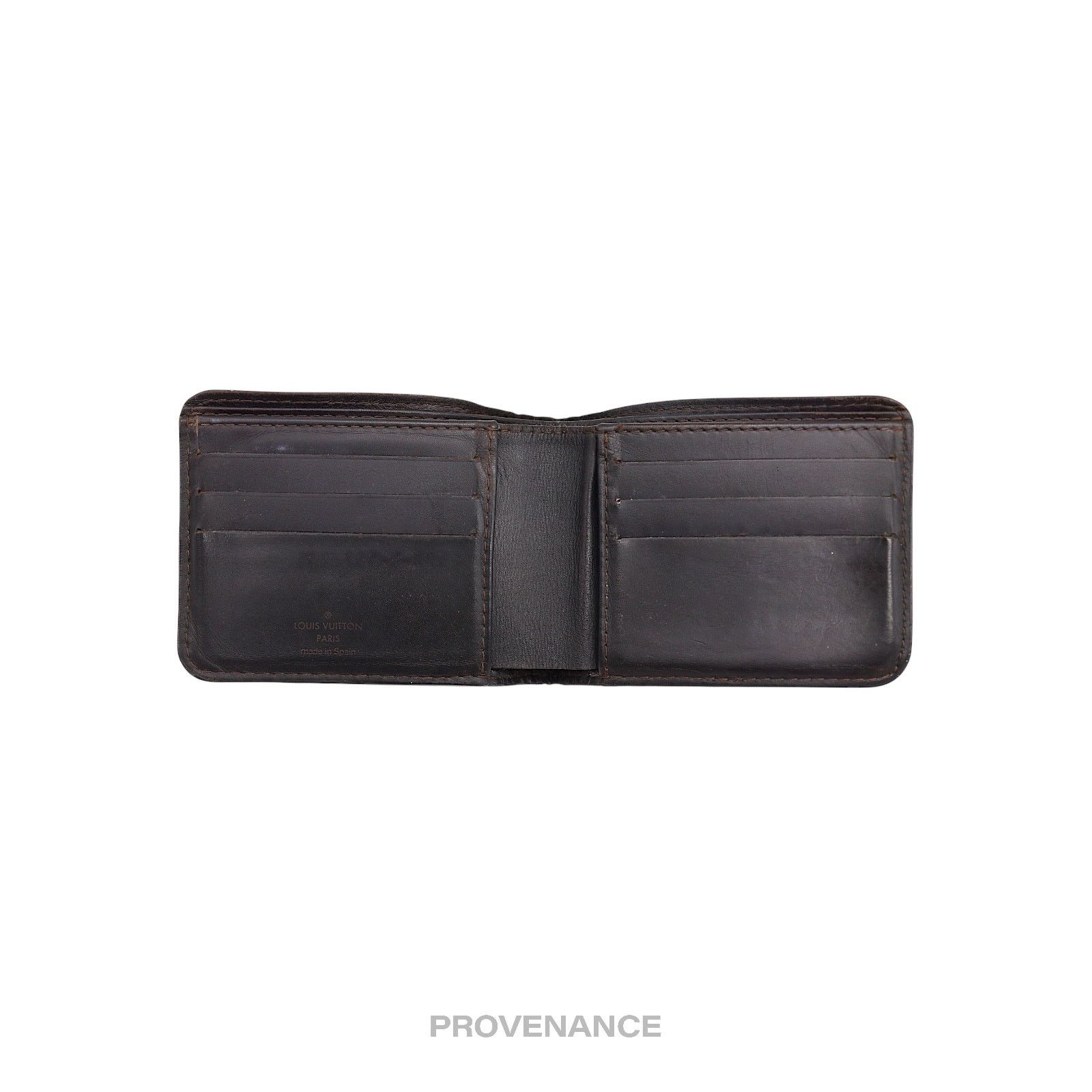 Louis Vuitton 🔴 Louis Vuitton 6CC Bifold Wallet - Utah Brown Leather Size ONE SIZE - 6 Thumbnail