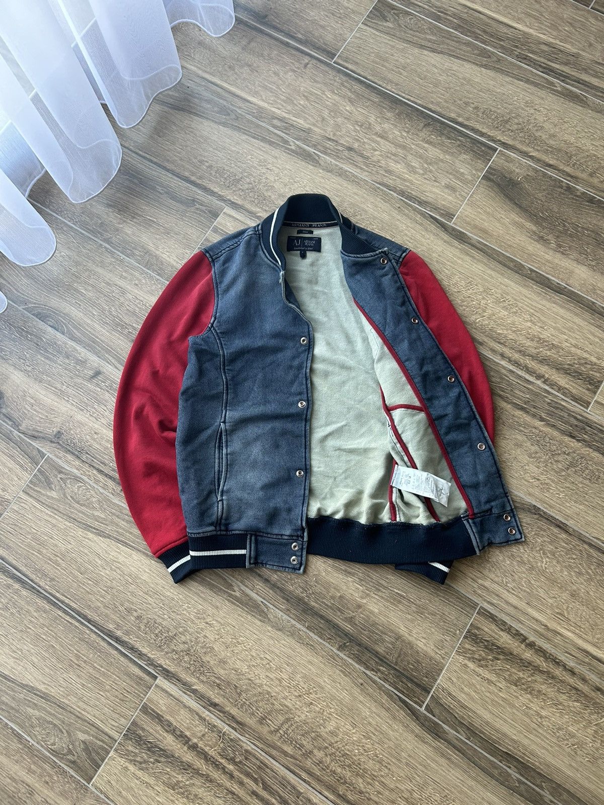 Armani Exchange × Vintage Armani Jeans men’s varsity cotton bombers mens Size US S / EU 44-46 / 1 - 2 Thumbnail