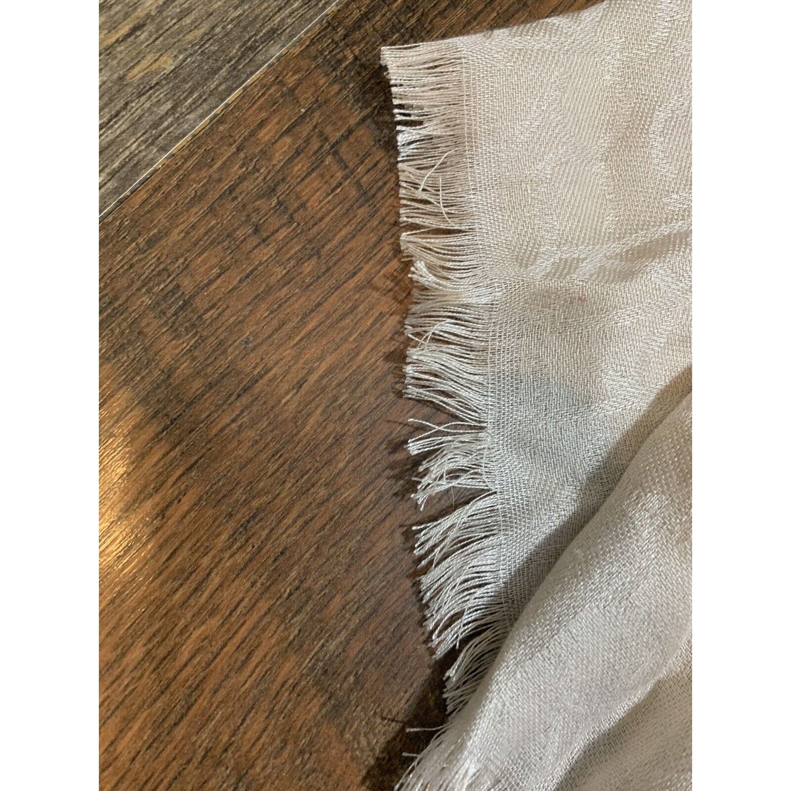 Calvin Klein Calvin Klein CK Logo Monogram Cream Rectangle Scarf 26X70 Size ONE SIZE - 3 Thumbnail