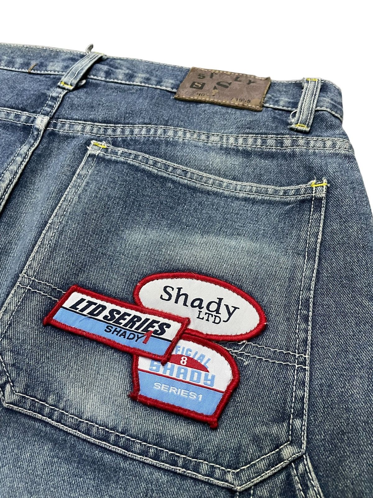 Eminem × JNCO Vintage Eminem Shady Ltd Patched Rap Baggy Massive Jeans Size US 34 / EU 50 - 4 Thumbnail