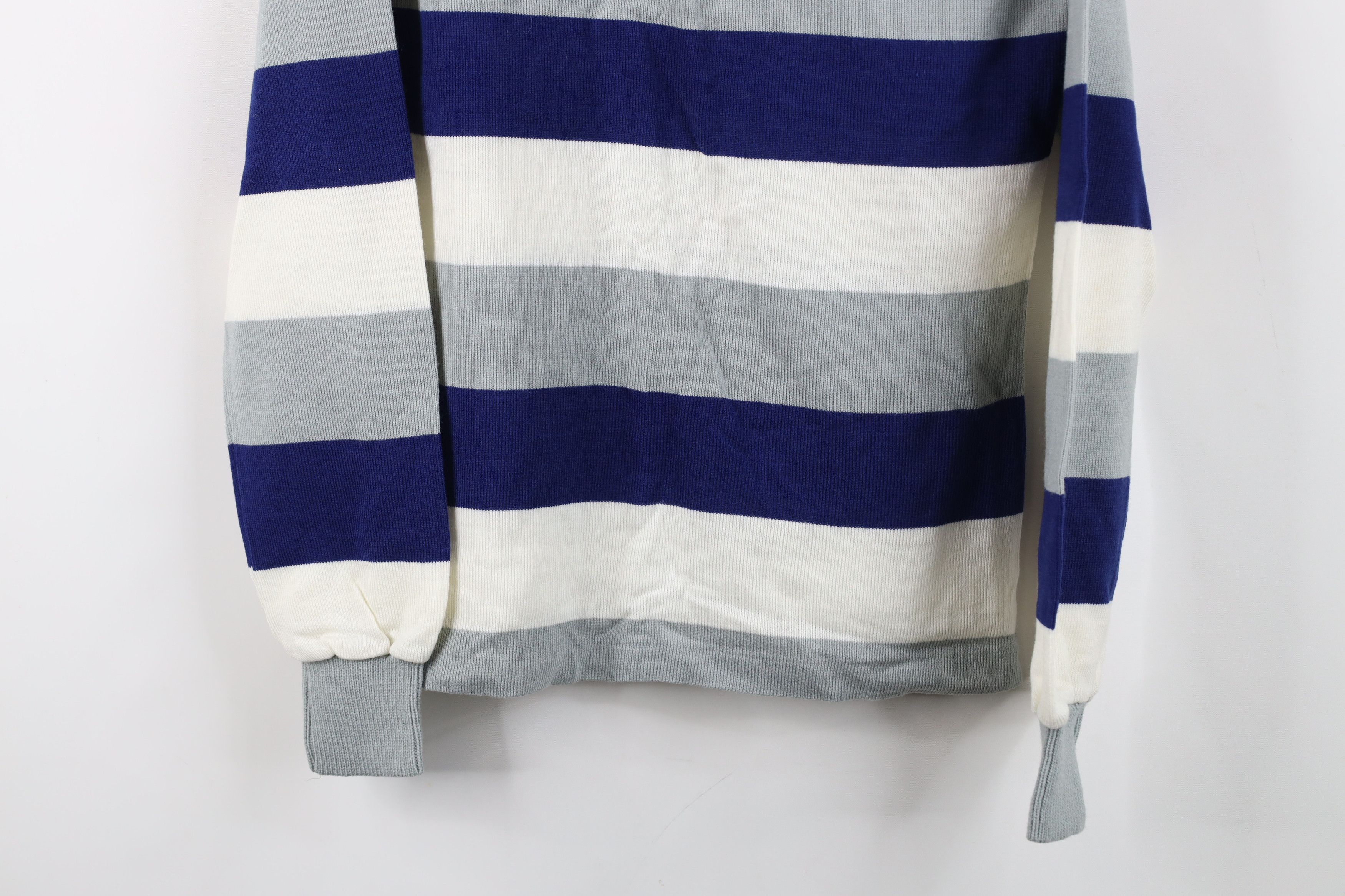 Vintage Vintage 70s Streetwear Block Knit Collared Polo Sweater Size US M / EU 48-50 / 2 - 3 Thumbnail
