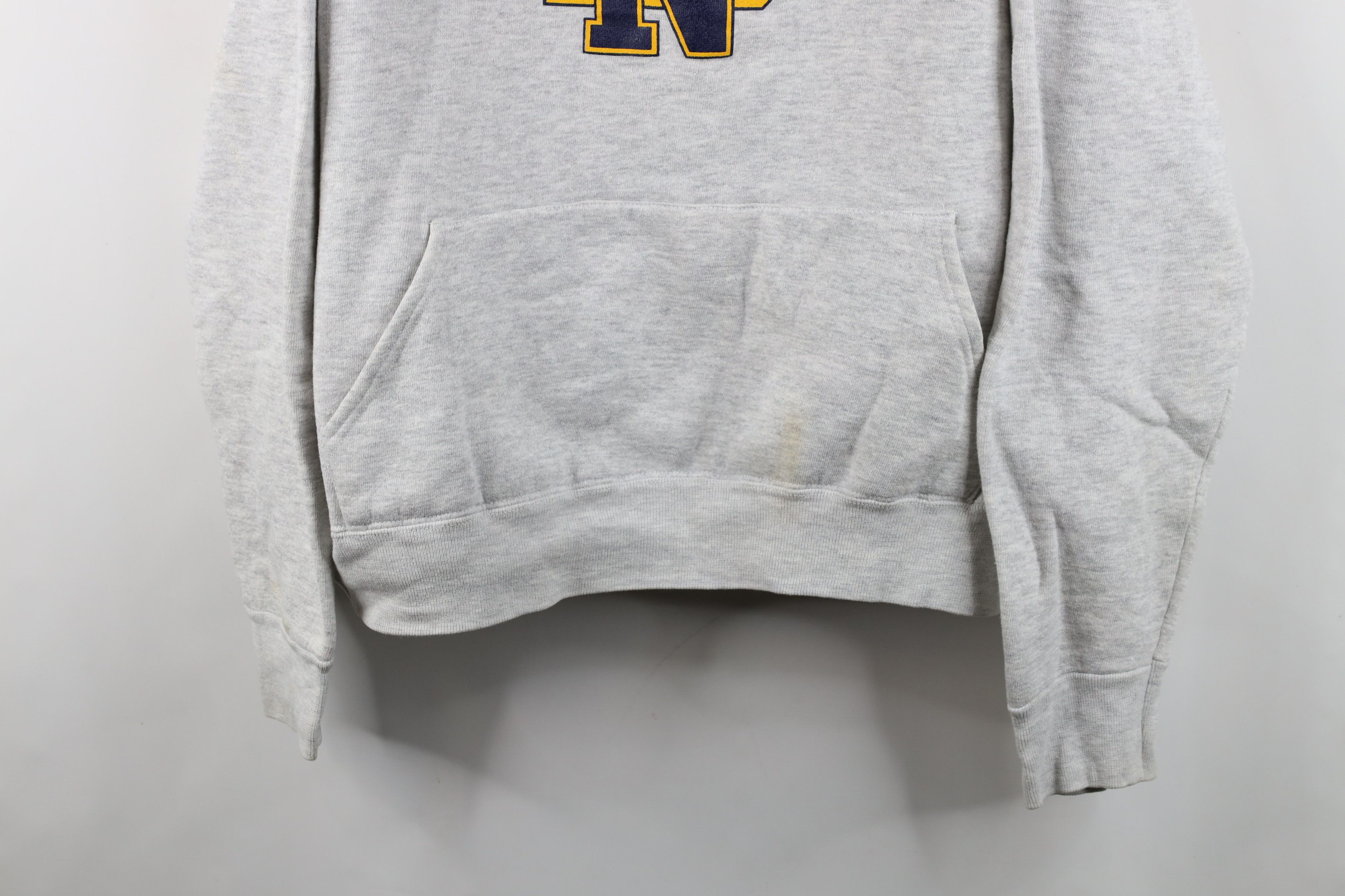 Vintage Vintage 90s Notre Dame University Hoodie Sweatshirt Gray USA Size US XL / EU 56 / 4 - 3 Thumbnail