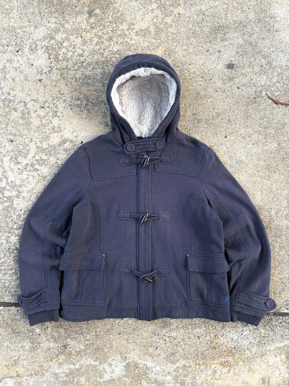 American Eagle Outfitters Faded AMERICAN EAGLE Fur Hoodie Size US M / EU 48-50 / 2 - 1 Thumbnail