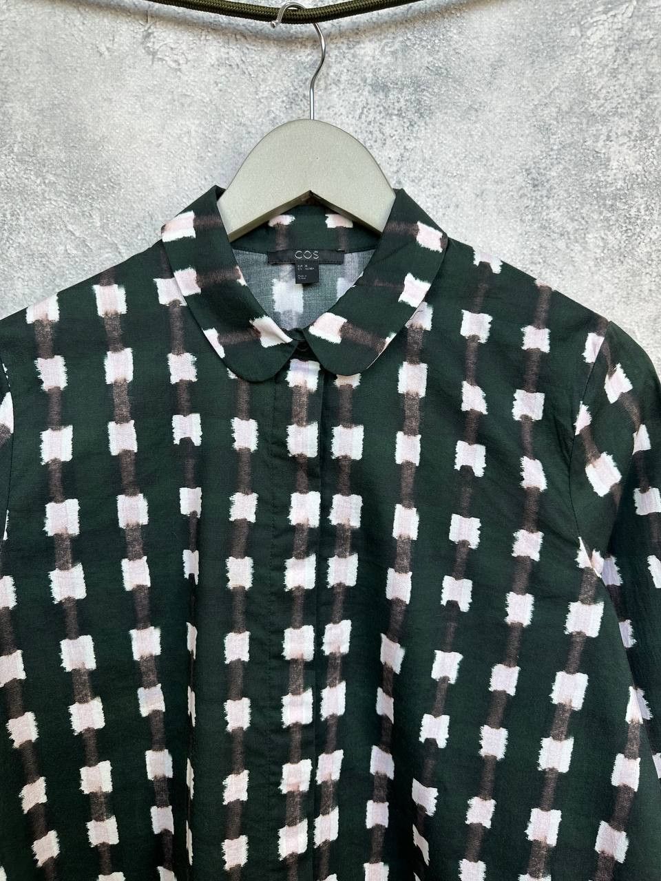 Cos COS Geometric Print Button Up Blouse Shirt Peter Pan Collar Size S / US 4 / IT 40 - 4 Thumbnail