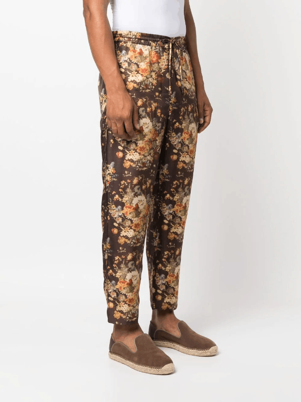 Nanushka BNWT SS23 NANUSHKA FLORAL PRINT SILK PANTS XS Size US 28 / EU 44 - 1 Thumbnail
