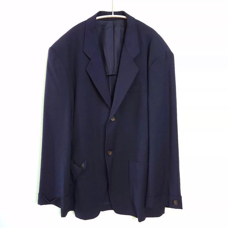 Yohji Yamamoto Yohji Yamamoto Men's silhouette wool blazer1980s silhouett Size US M / EU 48-50 / 2 - 2 Thumbnail