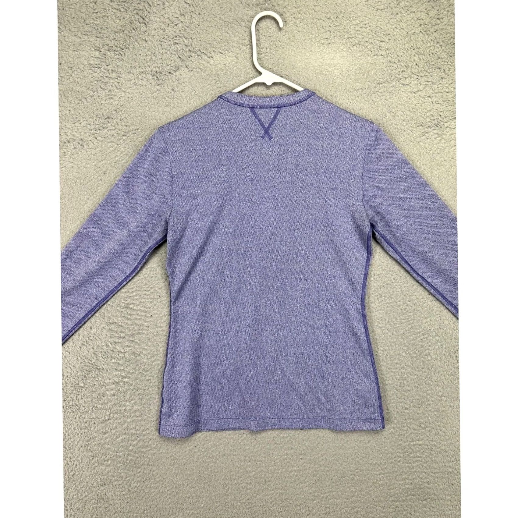 Nike Nike Golf Women Small Purple Dri-Fit Broken Stripe Henley Athletic T-Shirt Size S / US 4 / IT 40 - 2 Thumbnail