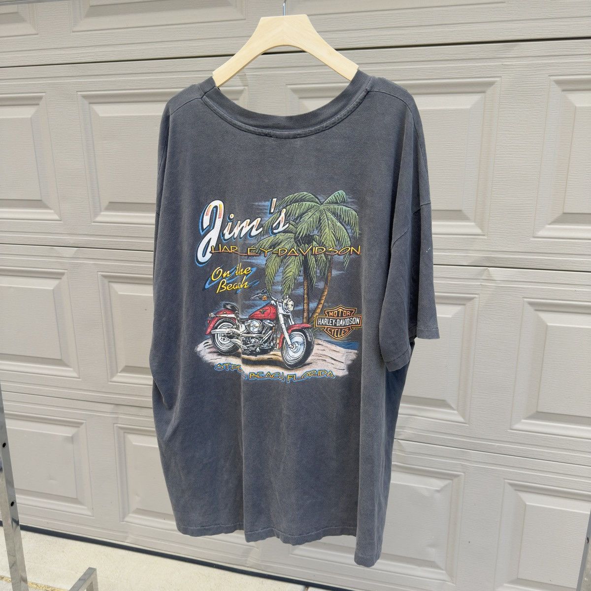 Harley Davidson 90s Harley Thrashed Faded Distressed Shirt ERD Grunge Biker Size US XXL / EU 58 / 5 - 9 Thumbnail