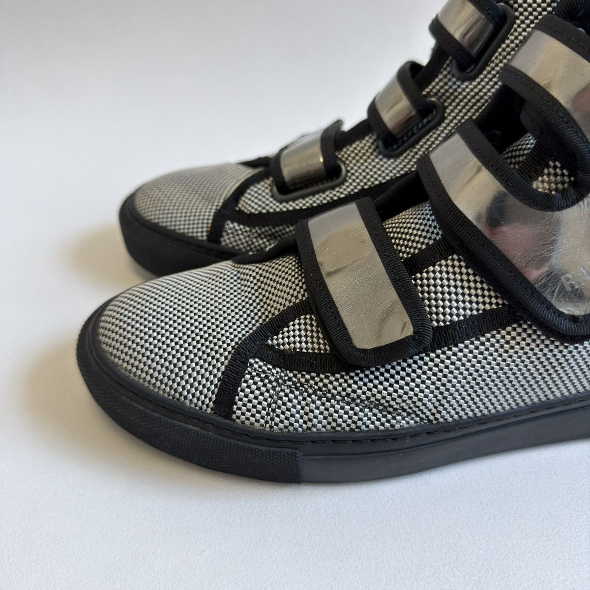 Raf Simons A/W 13 ‘Checkerboard Nylon’ Velcro Sneakers Size US 9 / EU 42 - 5 Thumbnail