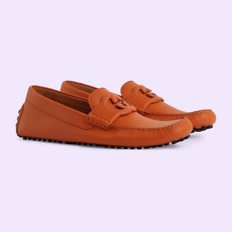 Gucci o1loc1c0326 843222 Men's Interlocking G Driver Loafers Shoes Size US 10.5 / EU 43-44 - 2 Thumbnail