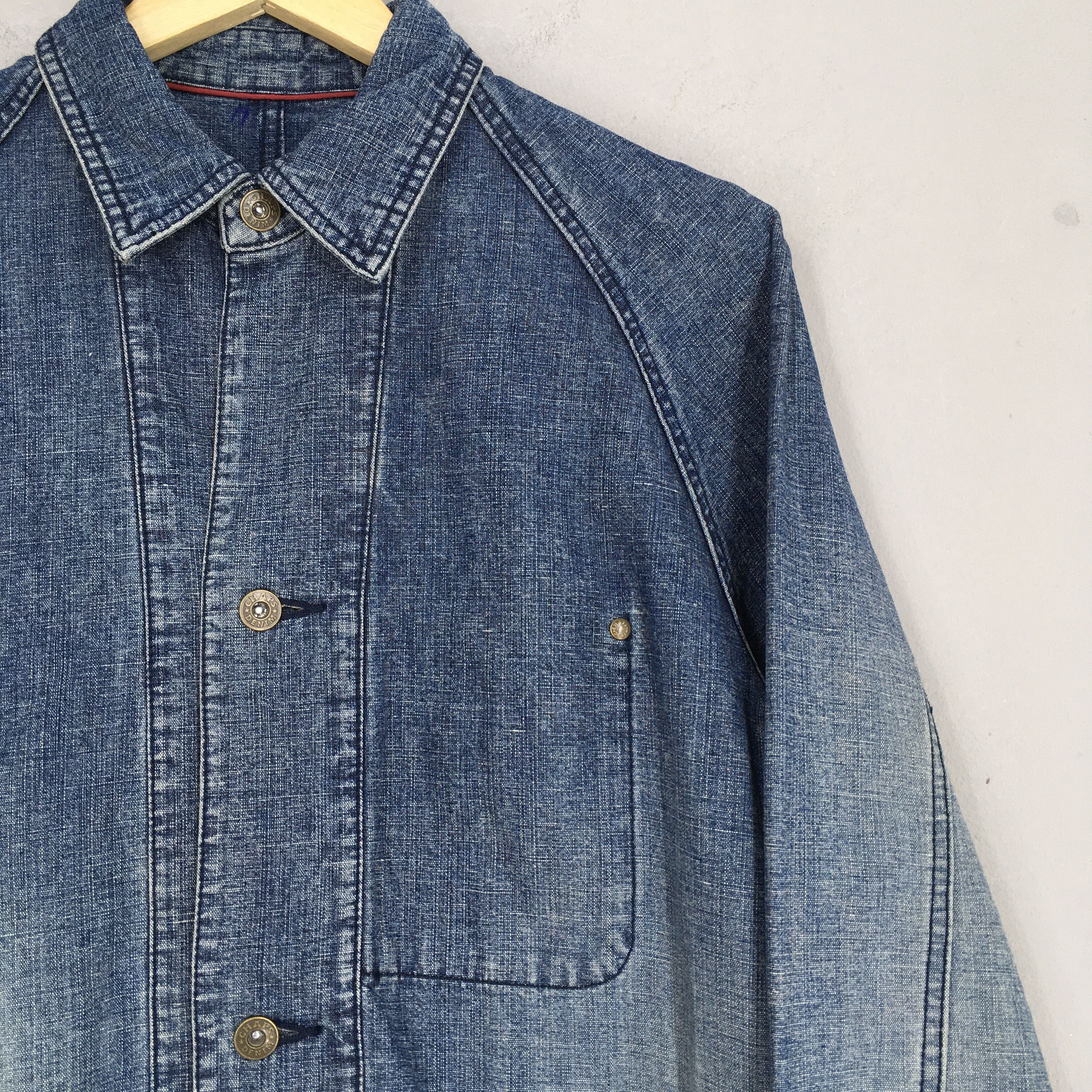 Chaps Vintage 1990s Chaps Denim Workers Chore Blue Jacket Large Size US S / EU 44-46 / 1 - 2 Thumbnail