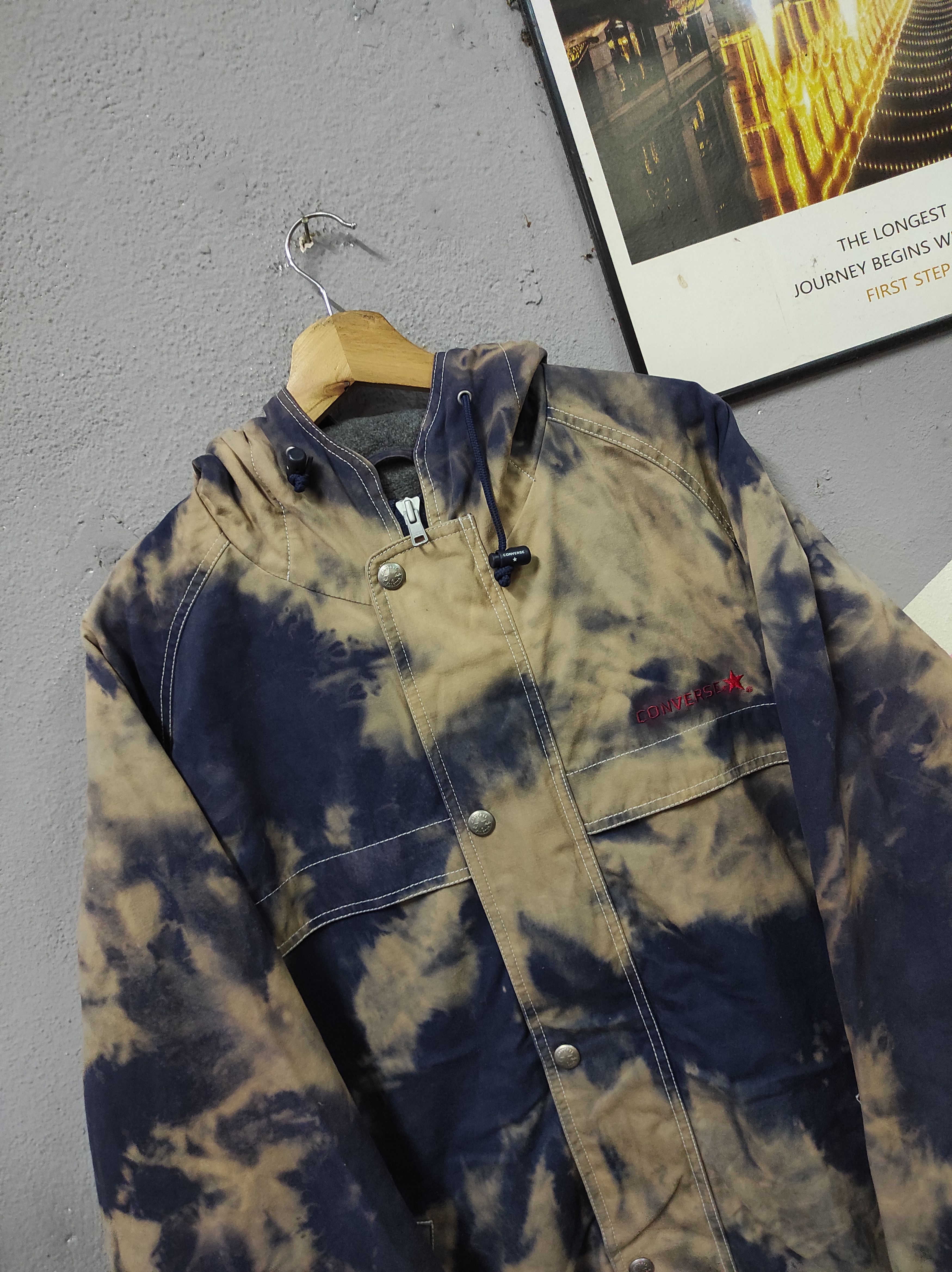 Converse × Vintage CONVERSE ALL STAR PARKA JACKET HOODED TIE DYE Size US L / EU 52-54 / 3 - 3 Thumbnail